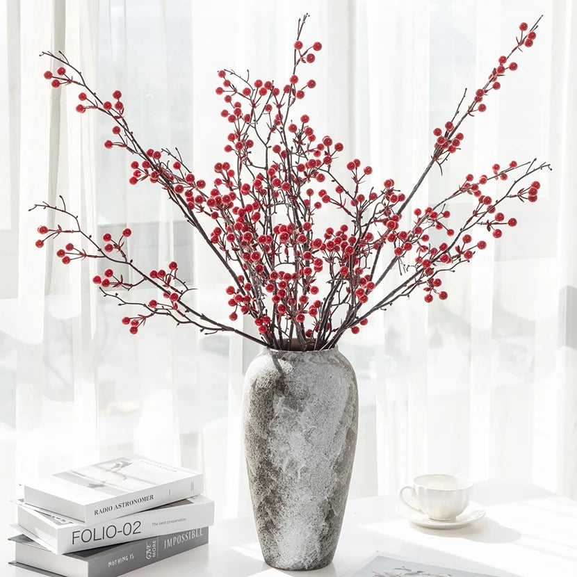 Artificial Holly Berry Branch Picks | Christmas & Wedding Decor