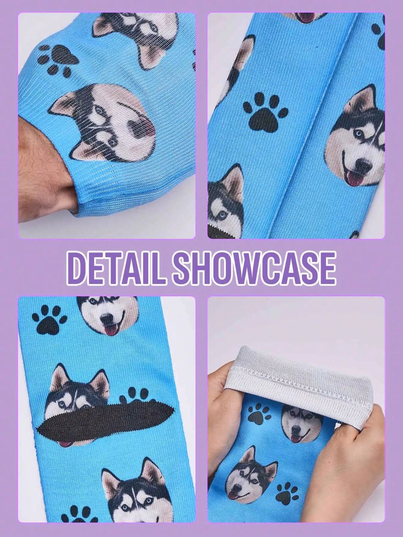 Custom Face Socks Personalized Photo Socks Funny Gift for Men Women Couples Friends Unique Custom Printed Socks Peaceful Pleasures Health and Wellness
