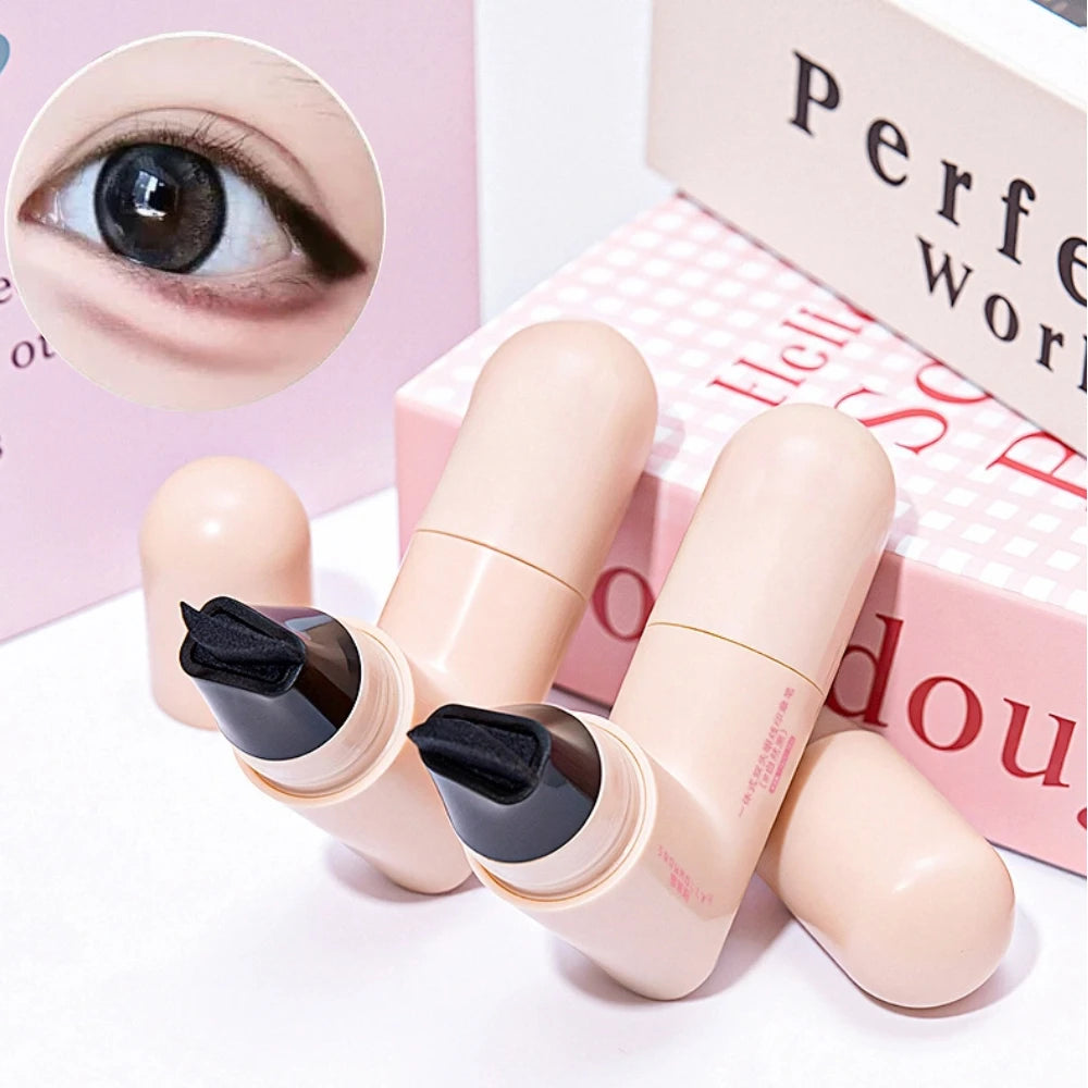 Dual-Ended Waterproof Eyeliner Stamp Pen | Black & Brown