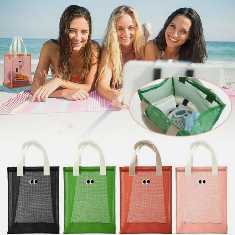 Reusable Mesh Tote Bag – Breathable Beach & Shopping Shoulder Bag