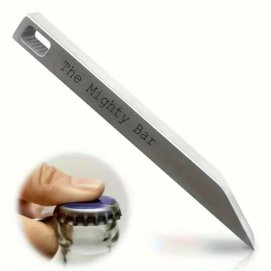 Mighty Bar Pocket Knife & Bottle Opener - Heavy Duty Stainless Steel Keychain, Edc Multitool For Everyday Carry Peaceful Pleasures Health and Wellness 1PC