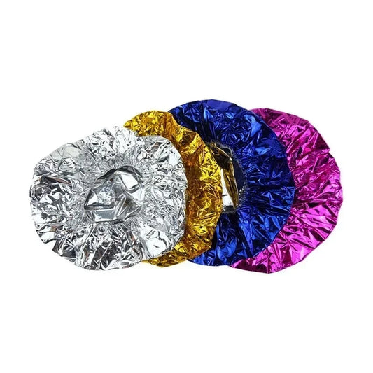 Disposable Ultra - thin Elastic Aluminum Foil Waterproof Heat Insulation Nourishing Dry Bath Hoods Shower Baking Oil Hair Cap Peaceful Pleasures Health and Wellness