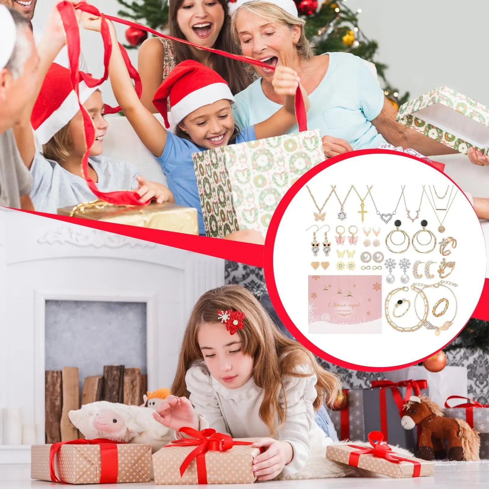 Christmas Countdown Calendar Keepsake 2025 Countdown Calendar With Bracelet And Charm For Kids Friends Pupils Teens Adults Girls Peaceful Pleasures Health and Wellness