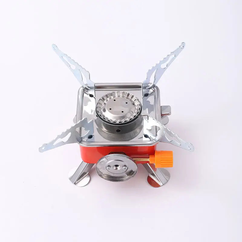 Compact Folding Wind Resistant Gas Burner, Outdoor Gas Stove with Gas Tank, Travel Cooking Kit for Hiking Camping Picnic BBQ Peaceful Pleasures Health and Wellness