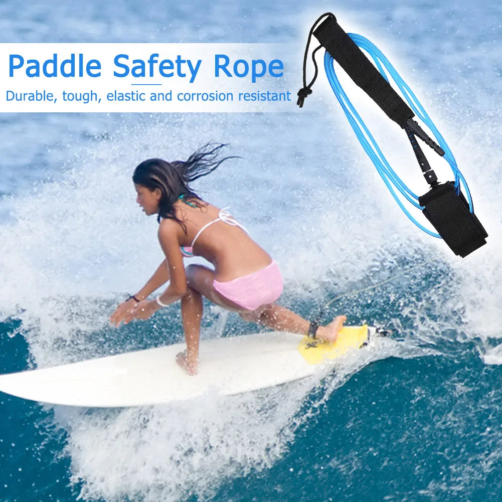 6ft Surfboard Ankle Leash Surfing Surfboard Longboard Safety Elastic Leg Rope Peaceful Pleasures Health and Wellness