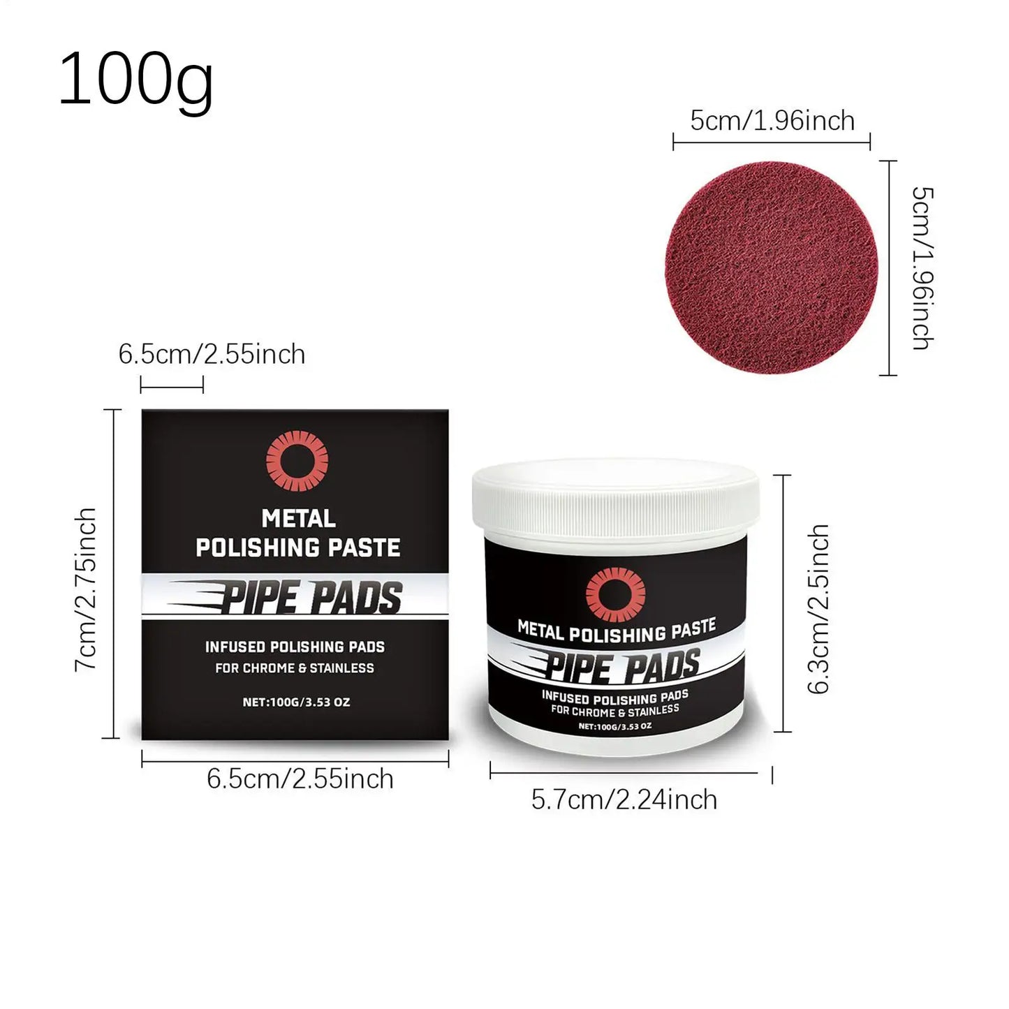 Metal Polishing Paste – Chrome, Aluminum & Stainless Steel Cleaner