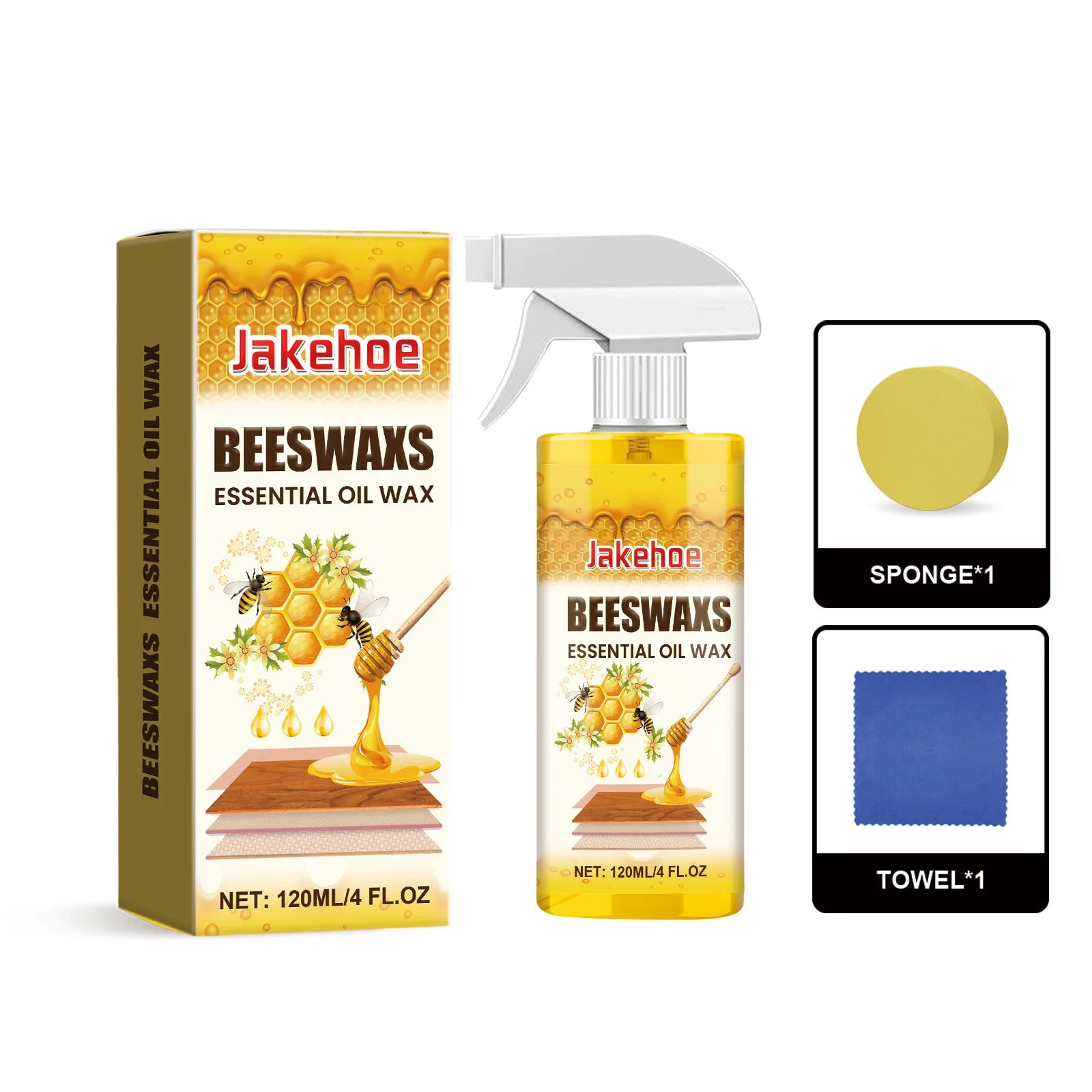Beeswax Furniture Polish Spray | Wood Care, Waterproof & Shine Furniture Polish Spray Peaceful Pleasures Health and Wellness 1set boxed