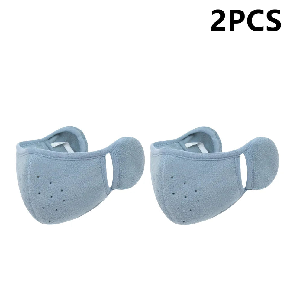 Winter Fleece Earmuffs & Windproof Face Mask – Unisex 2-Pack Winter Ear Warmer Mask Peaceful Pleasures Health and Wellness C 2PCS