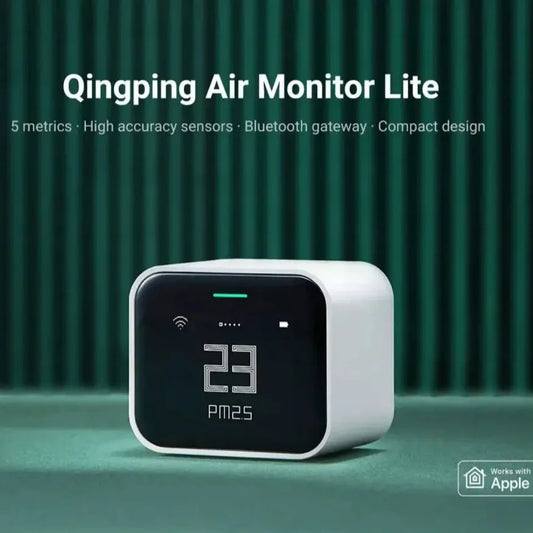 Qingping Air Detector lite IPS Screen Touch Operation Pm2.5 Control Air Monitor Homekit work with Xiaomi Apple Homekit Mi home Peaceful Pleasures Health and Wellness