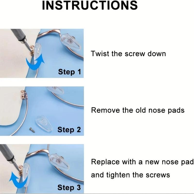 Soft Silicone Nose Pads Glasses Screwdriver-non-slip Pad Replacement