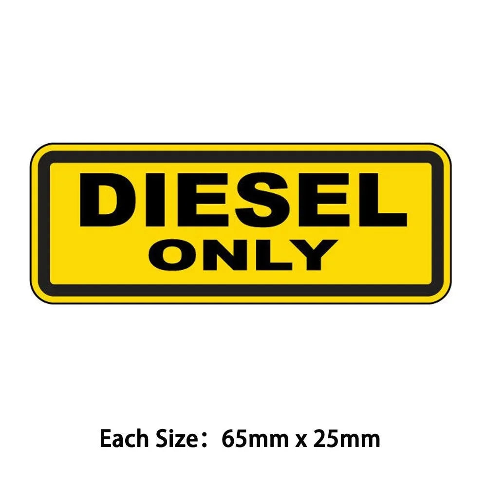 pack of 4 65mm x 25mm Diesel Only Petrol Fuel Stickers Peaceful Pleasures Health and Wellness