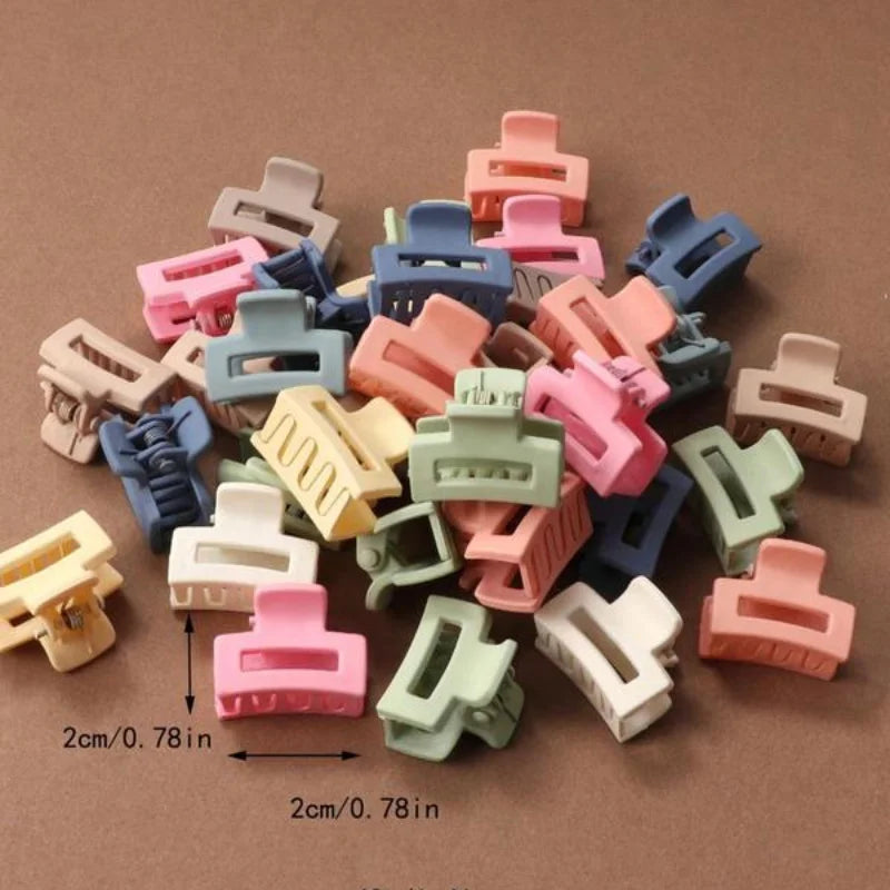 Matte Hollow Hair Claw Clips – Set of 20 Candy Colors Hair Accessories Peaceful Pleasures Health and Wellness