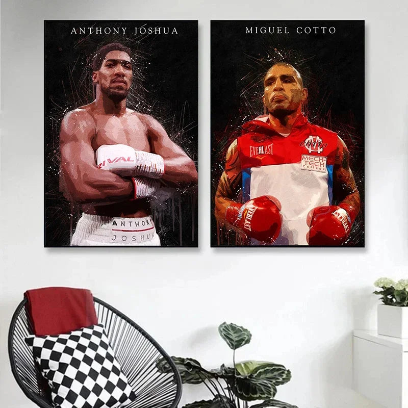 Modern Sports Aesthetics Wall Art Boxer Mike Tyson Manny Pacquiao HD Canvas Poster Prints Home Bedroom Living Room Decor Peaceful Pleasures Health and Wellness