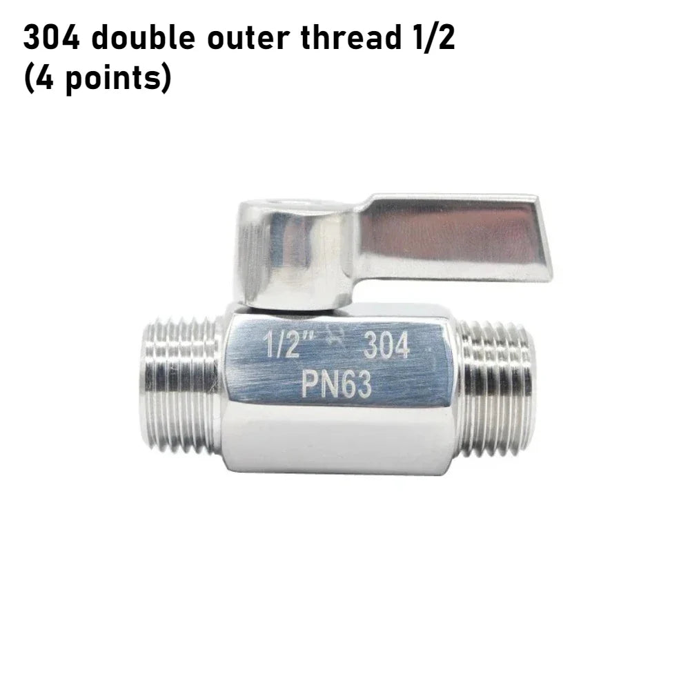 304 Stainless Steel Mini Ball Valve PN63 – Threaded Two-Way