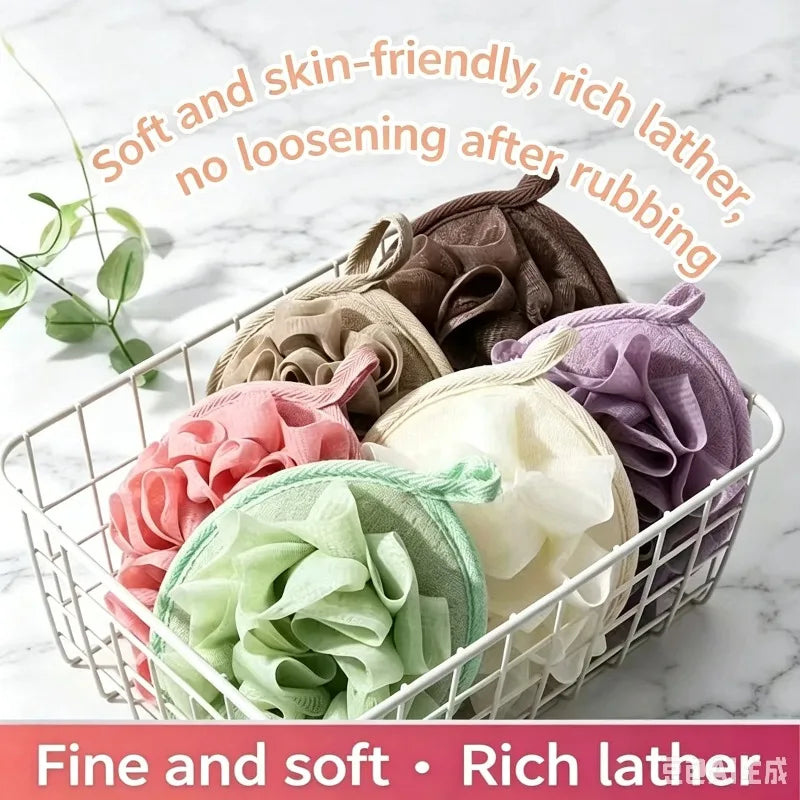 Soft Foaming Bath Scrubber Ball & Body Wipe – 1 or 2 Pack