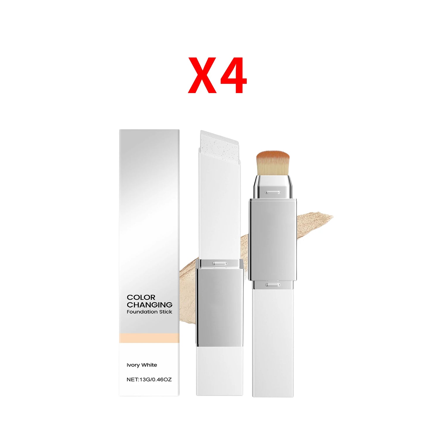 Double-Head Foundation Stick with Brush | Full Coverage Matte