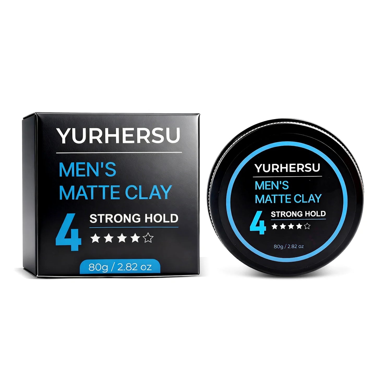Men's Hair Clay Strong Hold Matte Finish – Natural Look 80g