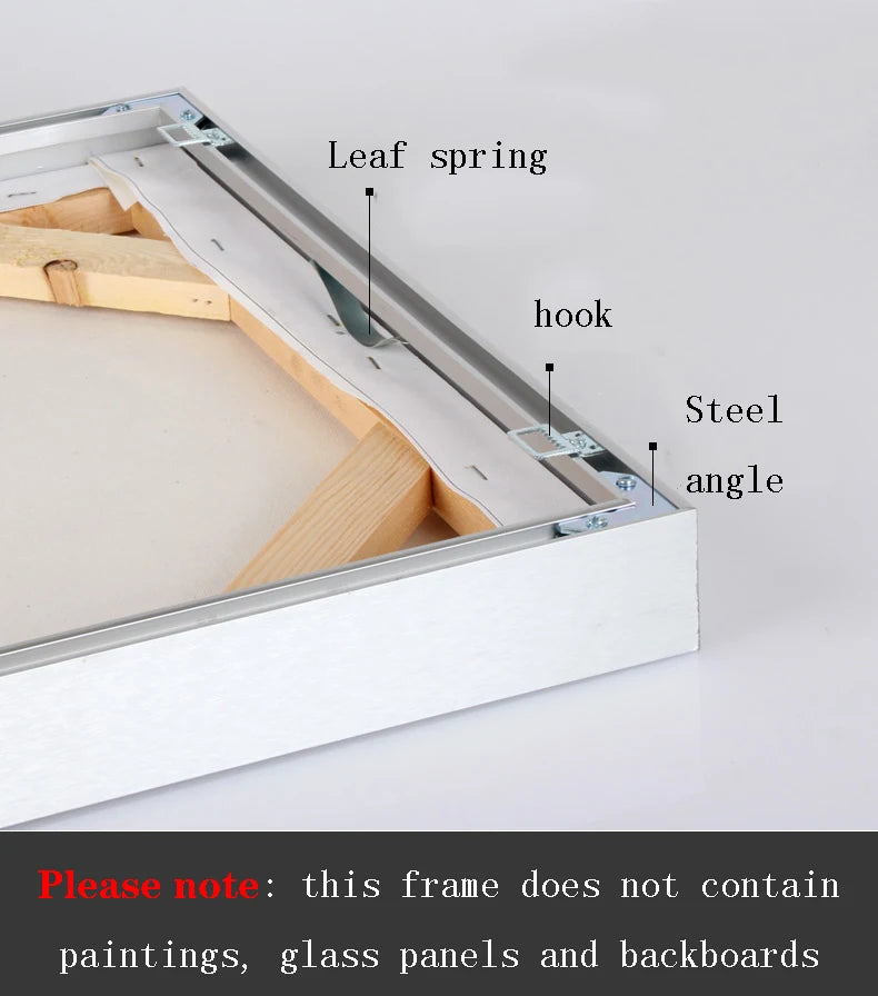Customizable DIY Aluminum Alloy Floating Metal Photo Frame Wall Art Canvas Photo Frame 70x140cm,100x100cm,60x120cm，etc Peaceful Pleasures Health and Wellness
