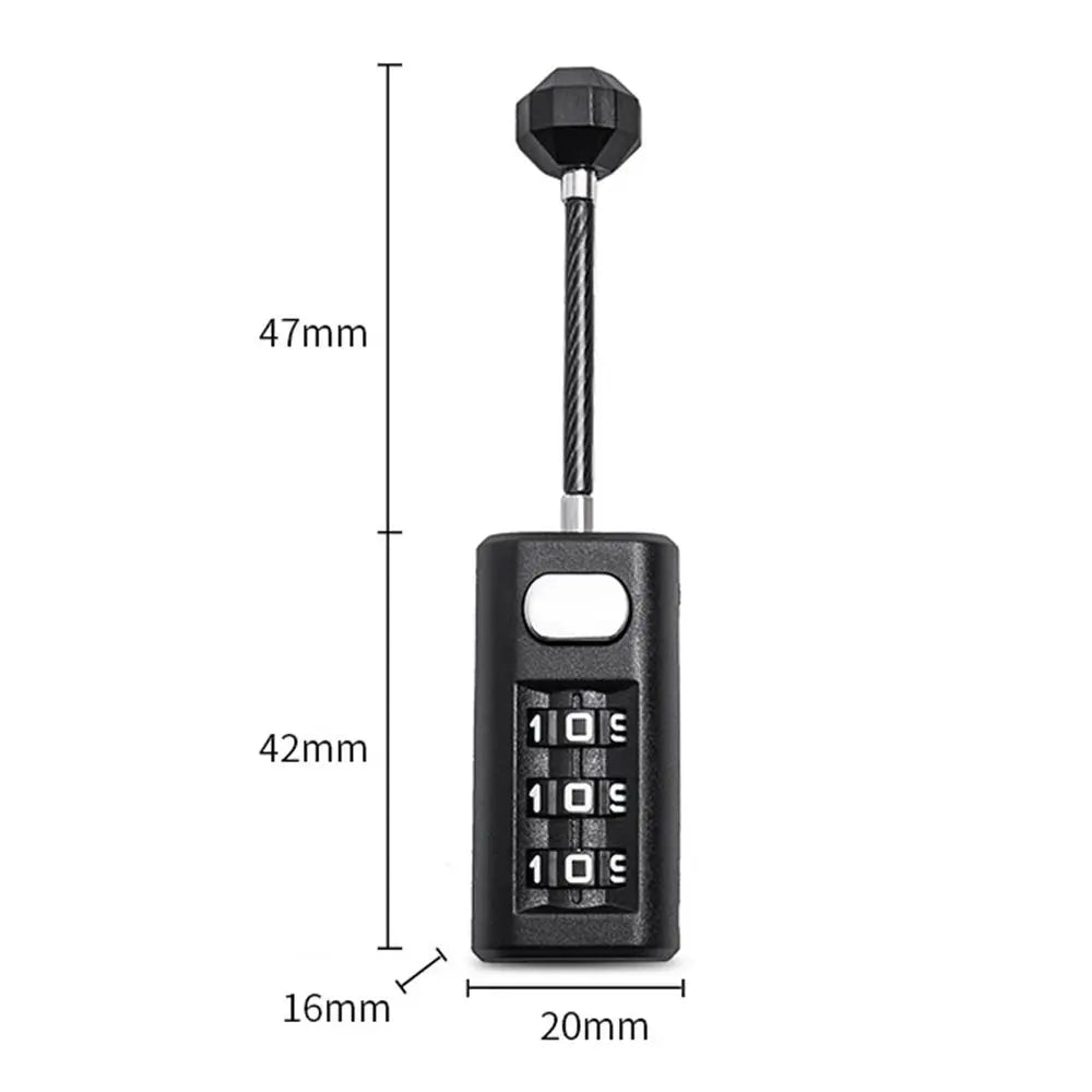 Mini 3-Digit Resettable Combination Padlock | Luggage & Backpack
