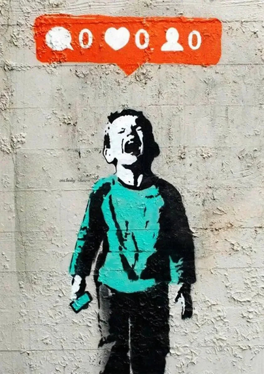 Banksy Girl with Red Balloon Canvas Wall Art | Street Art Decor
