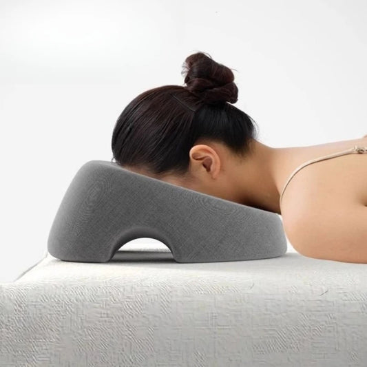 Ergonomics Lying Down Pillow Memory Foam Breathable Head Support Pillow Snap Body Massage Face Rest Pillow for Beauty Salon Peaceful Pleasures Health and Wellness