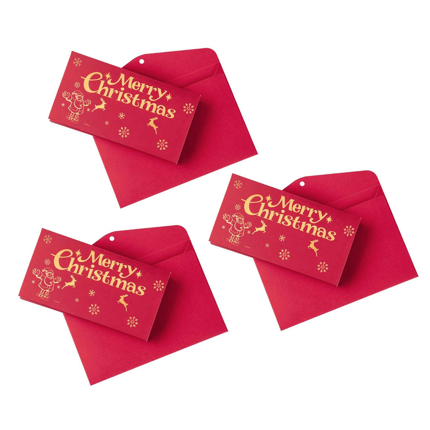 For Christmas Cash Present Envelope Surprise Money Clip For Men Women Cartoon Money Clip Cash Wallet Unique Multifunctional Box Peaceful Pleasures Health and Wellness Elk 3pcs