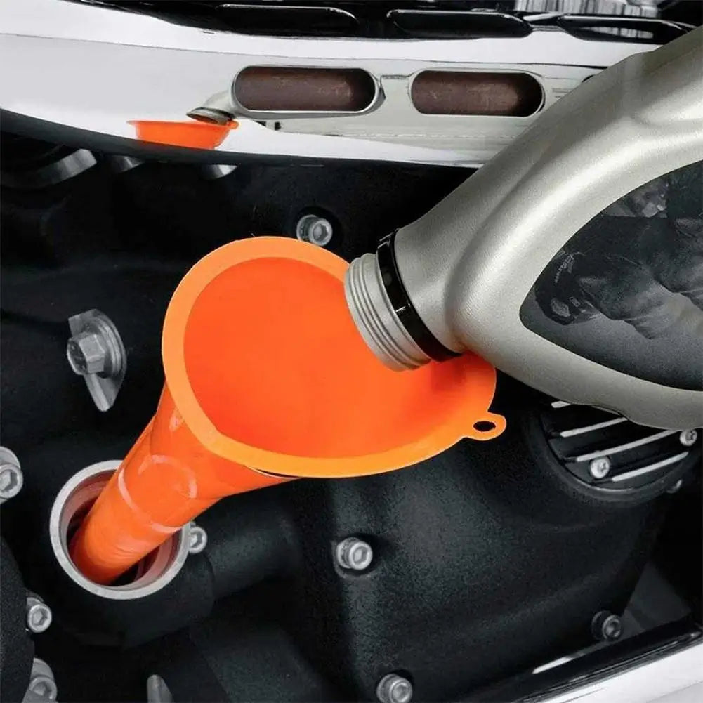 Car Funnel Gasoline Oil Fuel Filling Tools Long Stem Flexible Anti-splash Plastic Oil Funnel Motorcycle Refueling Tools Peaceful Pleasures Health and Wellness