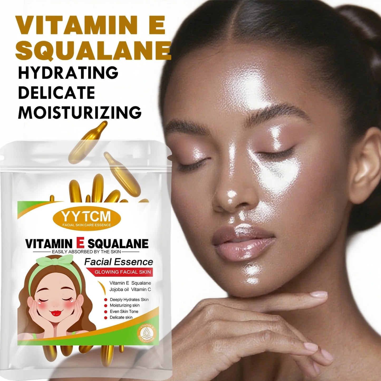 Vitamin E deep moisturizing capsule essence, deep moisturizing and brightening skin essence (0.4gx30 capsules)/bag -1 bag Peaceful Pleasures Health and Wellness