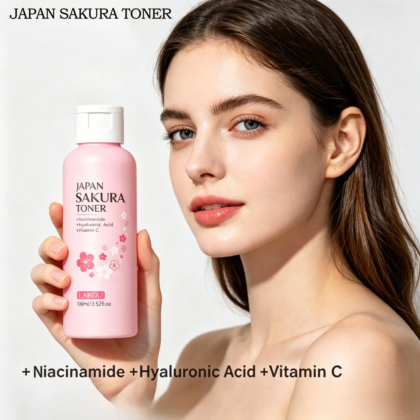 LAIKOU Sakura Toner – Niacinamide, Hyaluronic Acid & Vitamin C