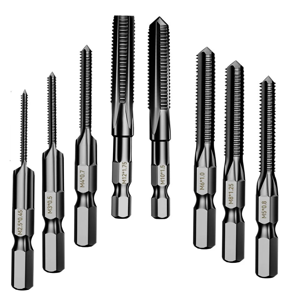 HSS 6542 Tap Drill Bit Hex Shank Thread Metric 2 5- Screw Taps Tool