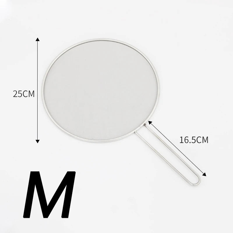 Stainless Steel Splatter Screen Guard – Anti-Splatter Mesh Lid for Frying Pans & Pots