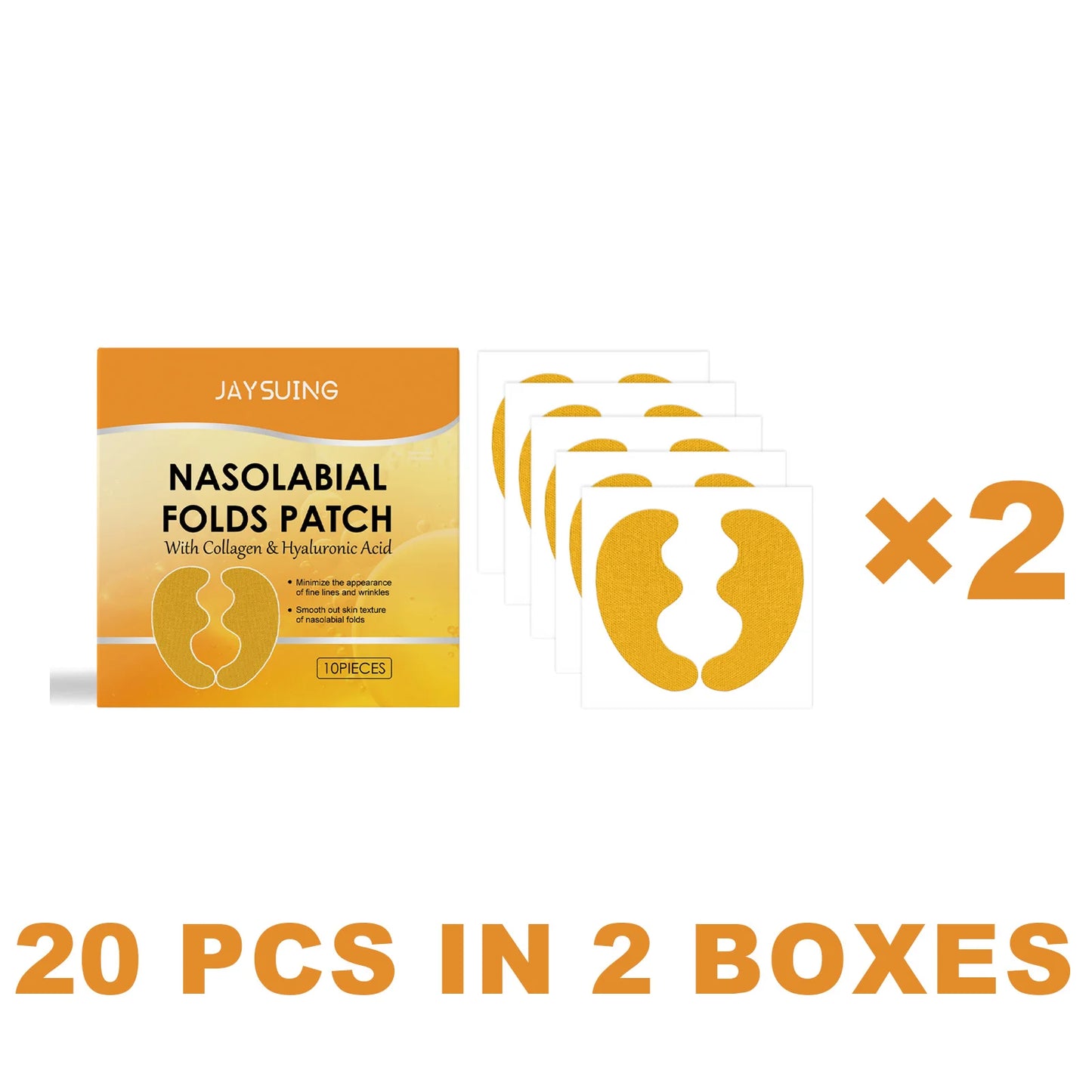 Jaysuing Nasolabial Fold Firming Patches – Hydrating, 10 Pcs