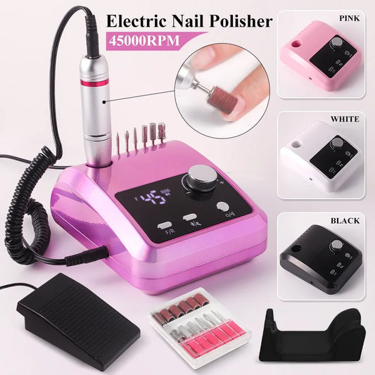 45000 RPM Electric Nail Drill Machine – Professional Grinder Electric Nail Drill Peaceful Pleasures Health and Wellness