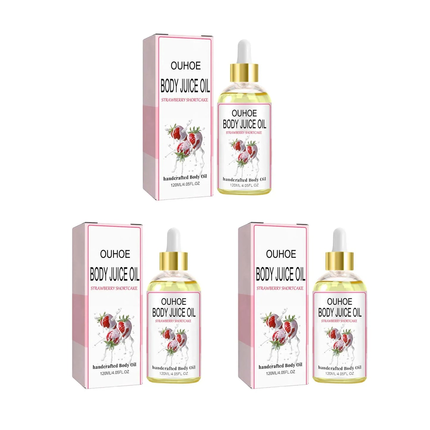 Strawberry Body Oil – Moisturizing, Firming & Dry Skin Relief