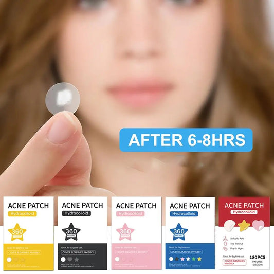 Hydrocolloid Pimple Patches – Invisible Blemish Covers 180–360 ct Hydrocolloid Pimple Patches Peaceful Pleasures Health and Wellness