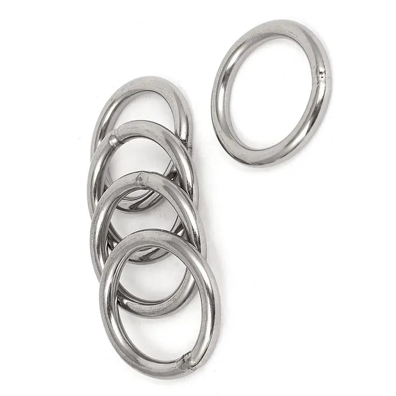 A36T-40Mm X 5Mm Stainless Steel Webbing Strapping Welded O Rings 15 Pcs Peaceful Pleasures Health and Wellness