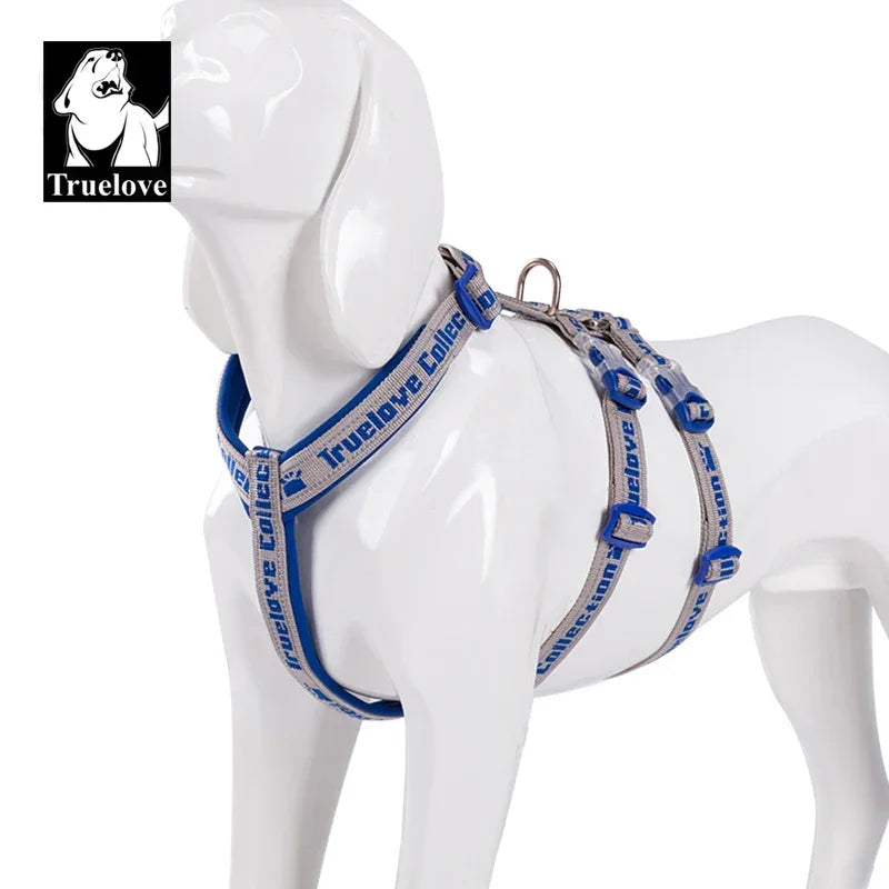 Truelove Double H Harness Neoprene Padding Durable Strong Reflective Gow in the Dark Aluminum Alloy Fitting Light Weight TLH6571 Peaceful Pleasures Health and Wellness Royal Blue XS China Mainland