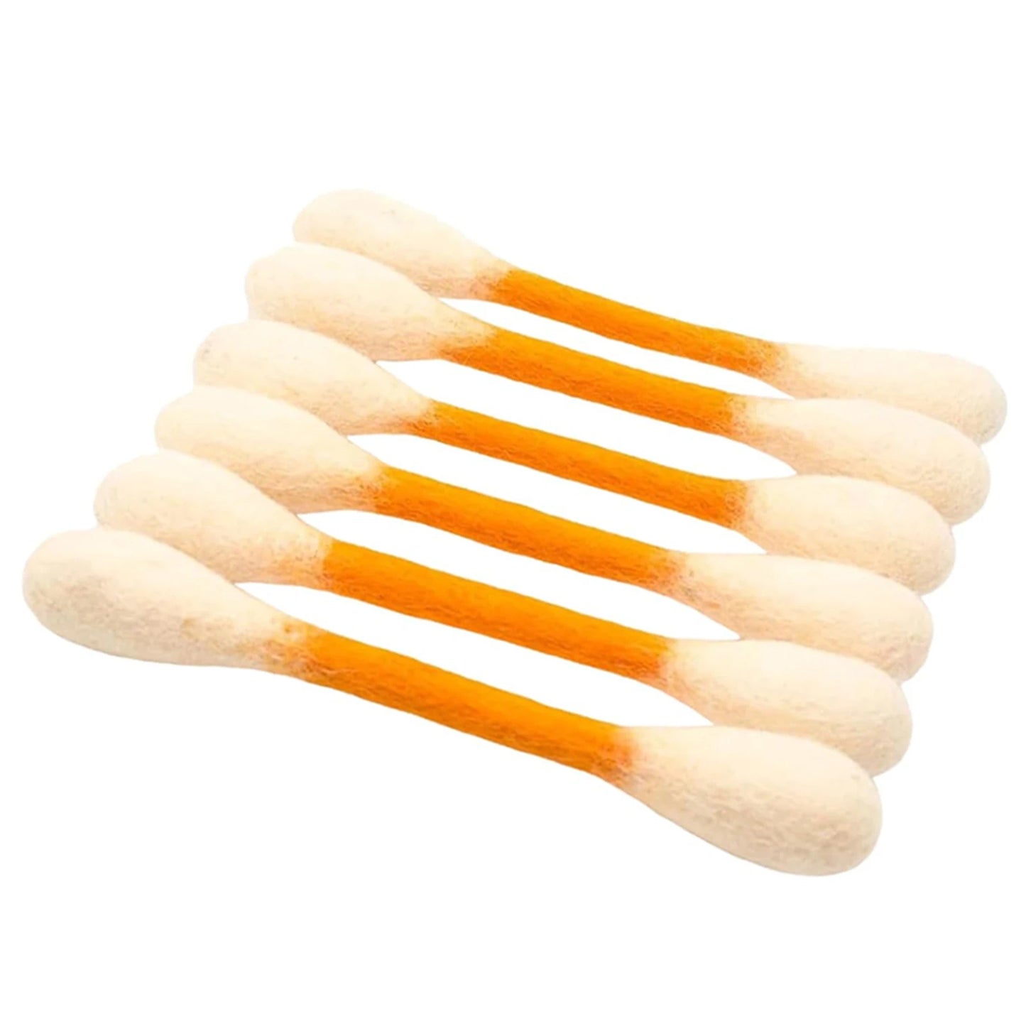 6 Pack Durable Felt Cat Kicker Toy Giant Cotton Swab Shape Interactive Kitten Teething Rope Chew Toy for Indoor Cats Accessory Peaceful Pleasures Health and Wellness Yellow