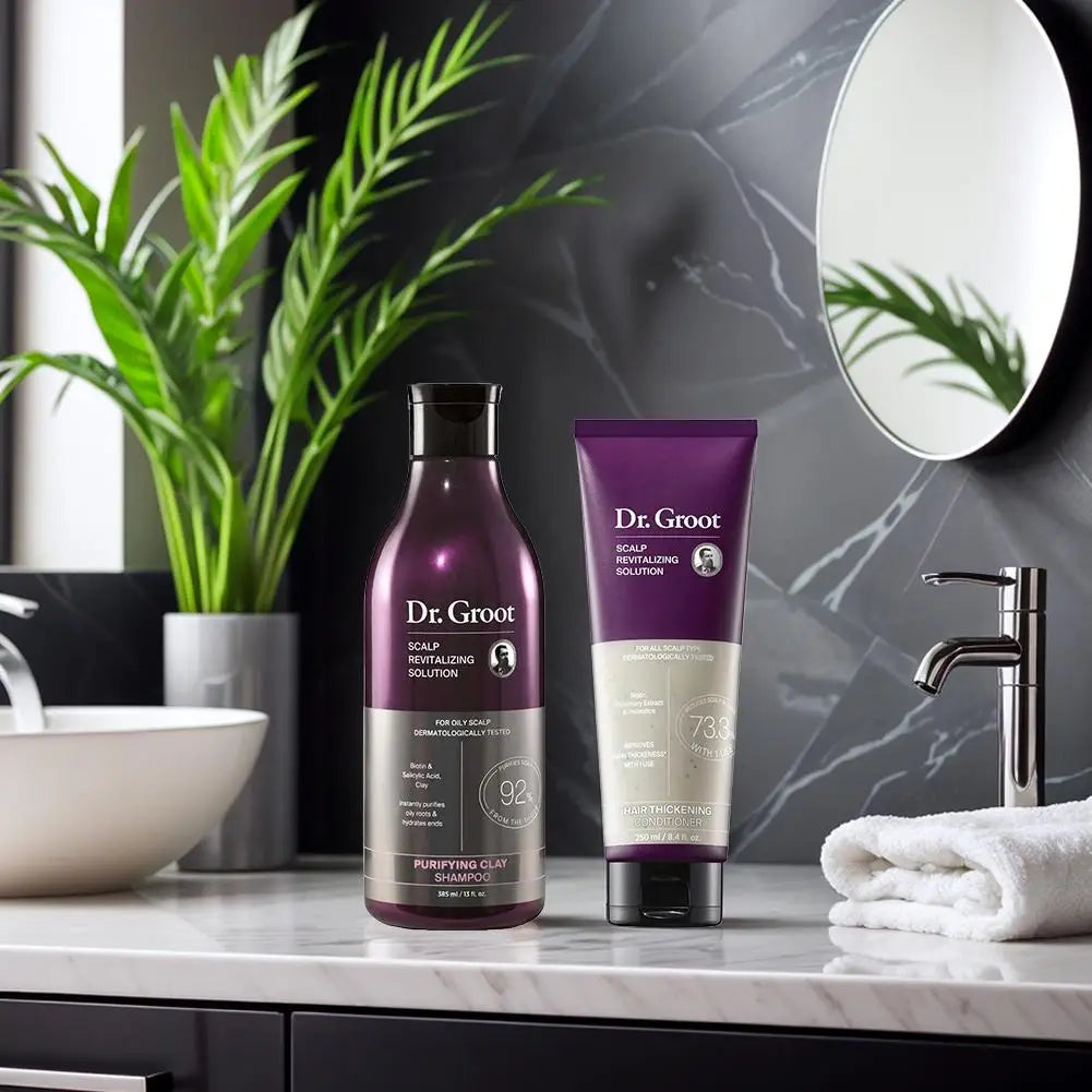 Dr.Groot Shampoo Conditioner Set Hair Loss Treatments Nourish Smoothing Thickening Scalp Hair Care Products Peaceful Pleasures Health and Wellness