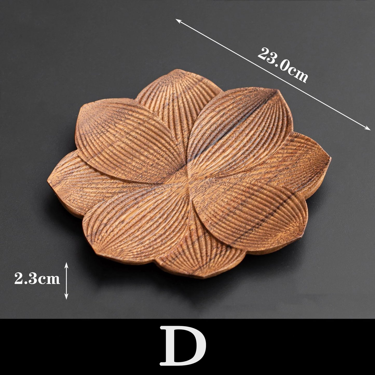 Walnut Leaf Solid Wood Tea Tray – Natural Serving Plate for Tea, Pastry & Tableware