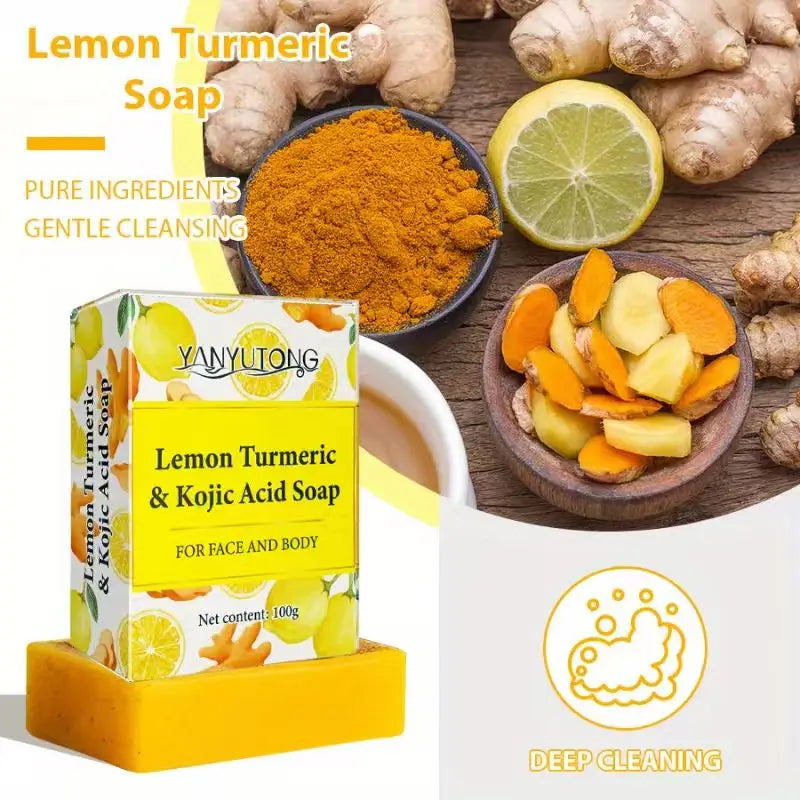 Turmeric & Lemon Granule Soap – Deep Cleansing 2-Pack