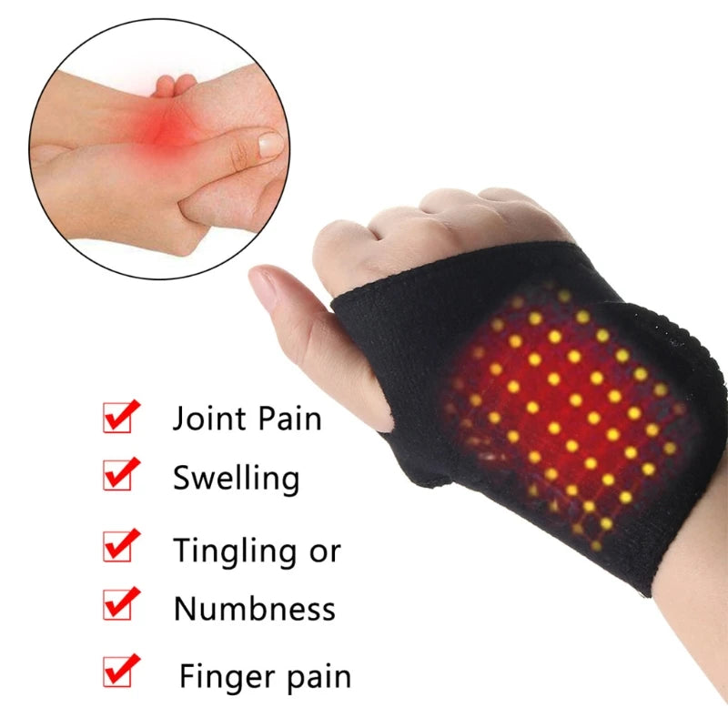Magnetic Self-Heating Wrist Brace | Compression Pain Relief Wrap Wrist Support Brace Peaceful Pleasures Health and Wellness