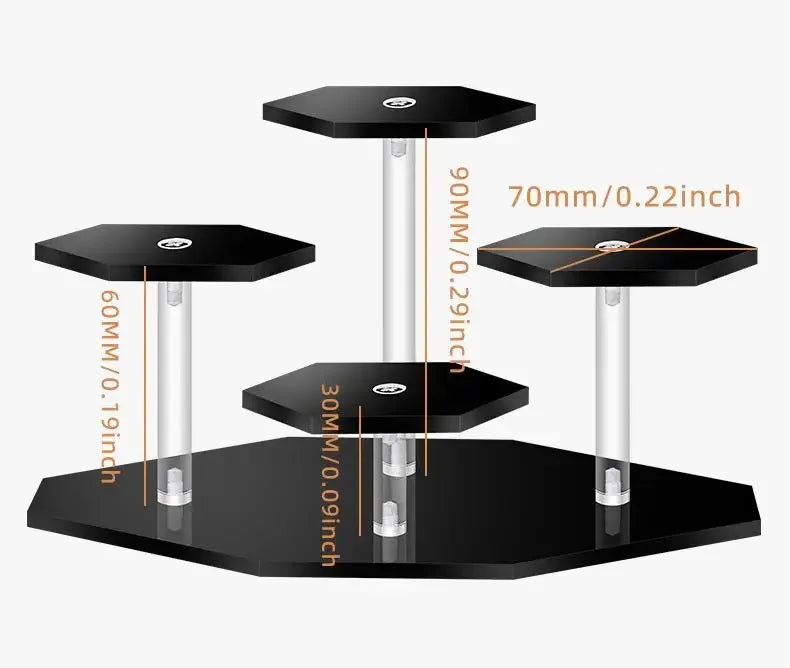 Acrylic Lipstick & Cosmetic Display Rack – 3/4/7 Tier Organizer