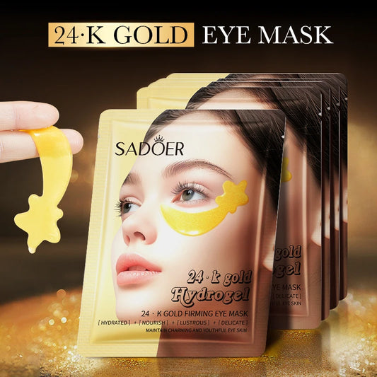 SADOER 24K Gold Collagen Eye Mask – Dark Circles & Anti-Aging Eye Mask Patches Peaceful Pleasures Health and Wellness