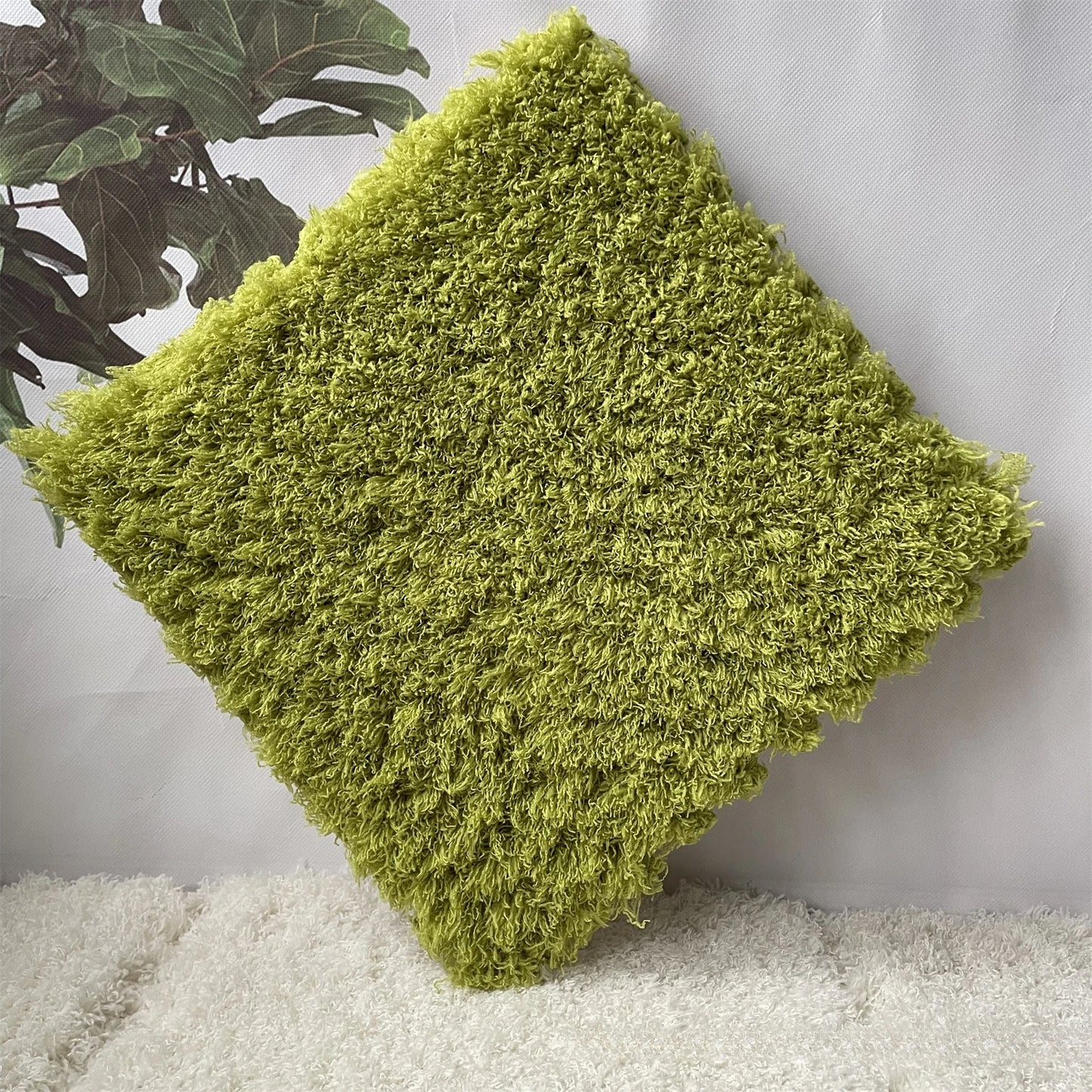 10PCS Fluffy Shaggy Carpet Tiles – Thick Non-Slip Soft Rug Mats