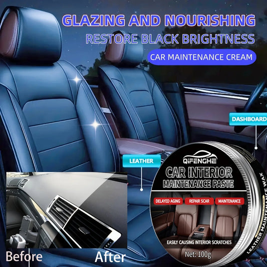 Car Interior Leather & Plastic Polishing Wax | Seat Renovator Car Interior Wax Oasis Select