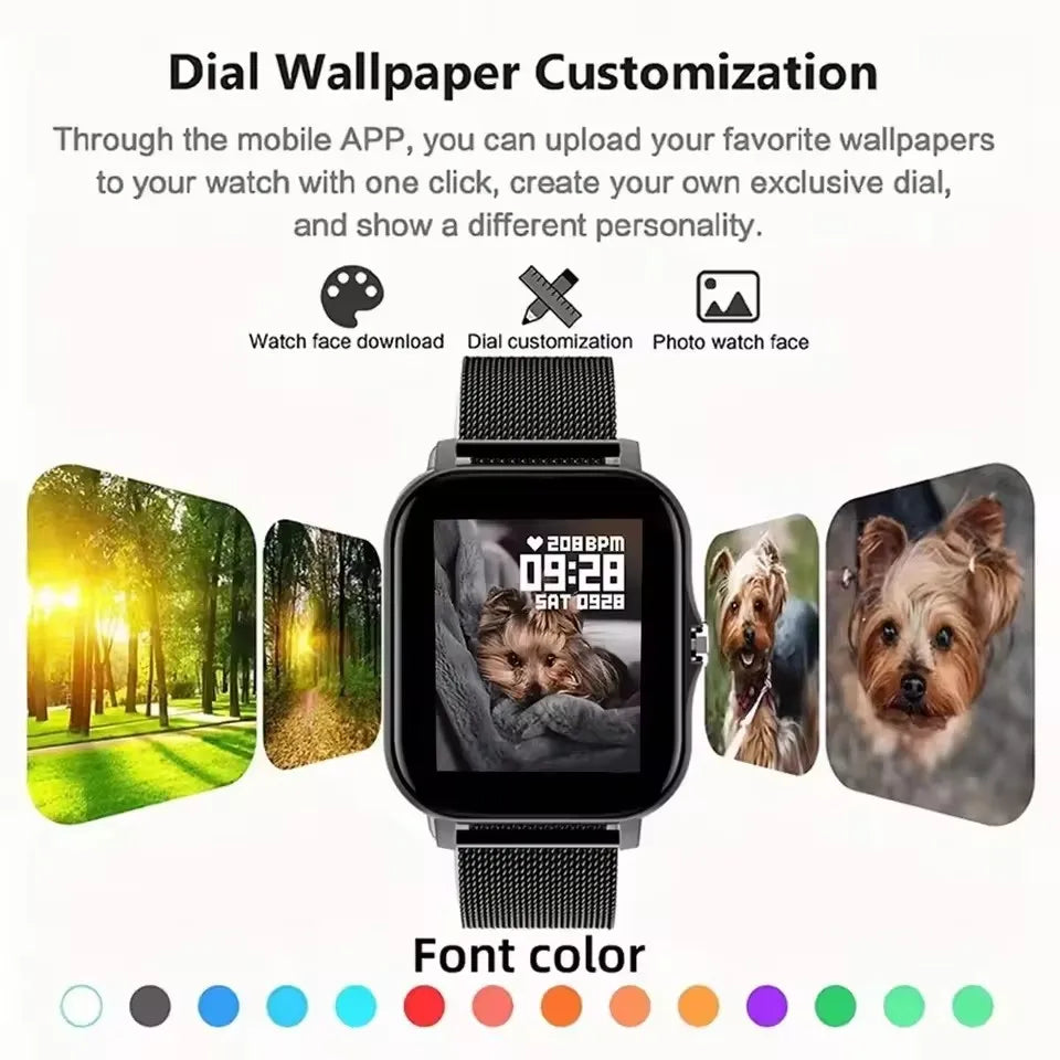Smart Watch For Men Women Gift Sports Fitness Watch Bluetooth Call Digital Heart Rate Monitor Smartwatch GPS Tracking Wristwatch Peaceful Pleasures Health and Wellness