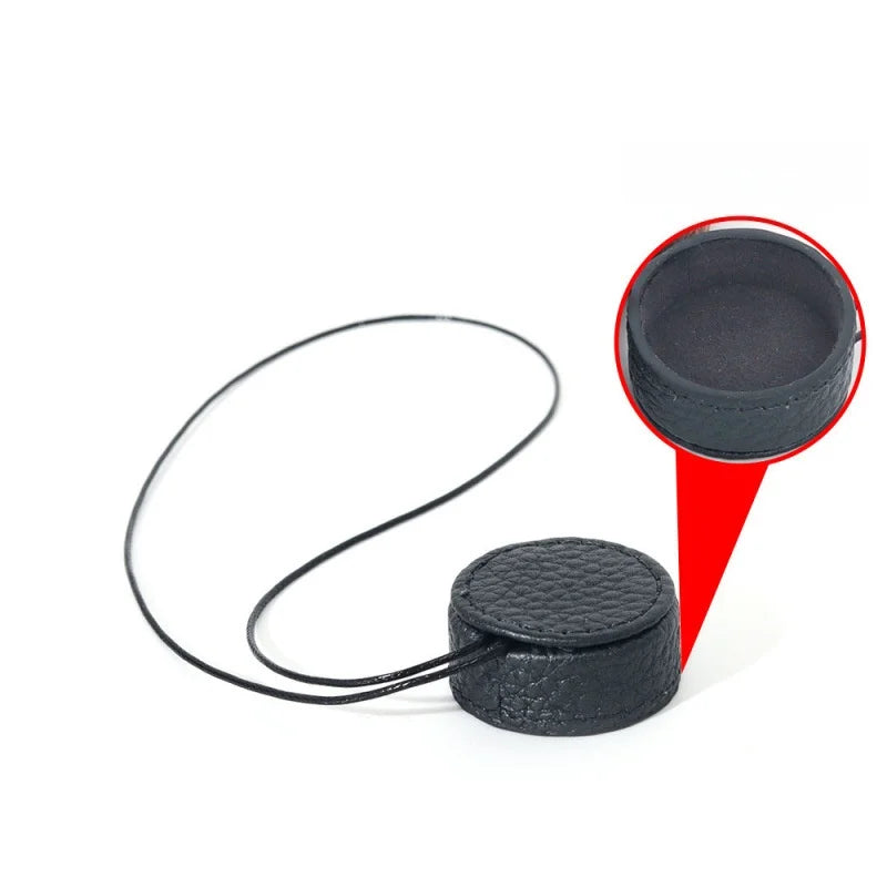Available In A Variety Of Colors Leather Lens Cap For Instax MiniEVO Cinema Camera With Built-In Lanyard For Added Convenience Peaceful Pleasures Health and Wellness