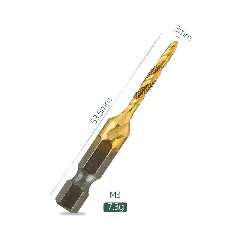 HSS Titanium Metric Tap Set M3–M10 Hex Shank 6-Piece