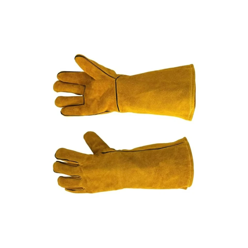Flame-Retardant Leather Welding Gloves | Heat-Resistant Work Gloves